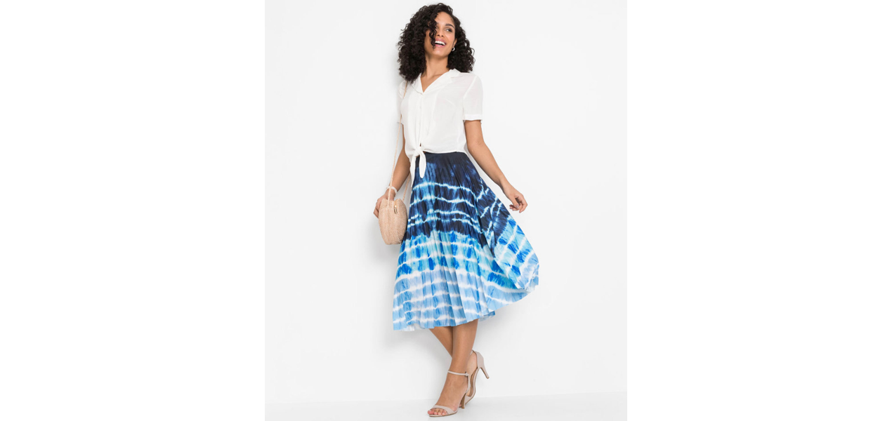Spódnica plisowana batikowa